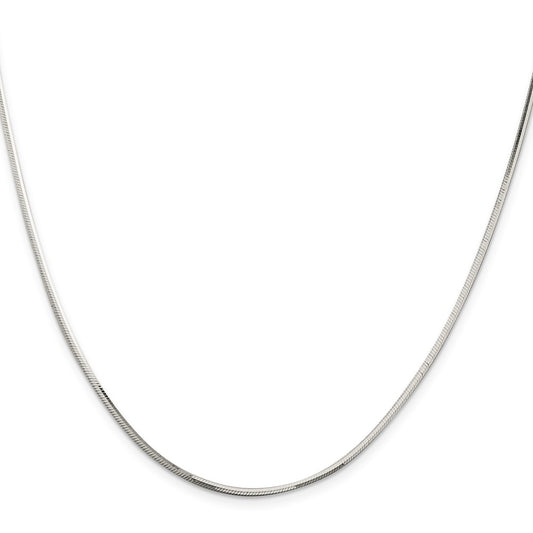 Sterling Silver 1.65mm Octagonal Snake ChainQOS050