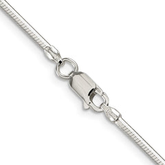 Sterling Silver 1.65mm Octagonal Snake ChainQOS050