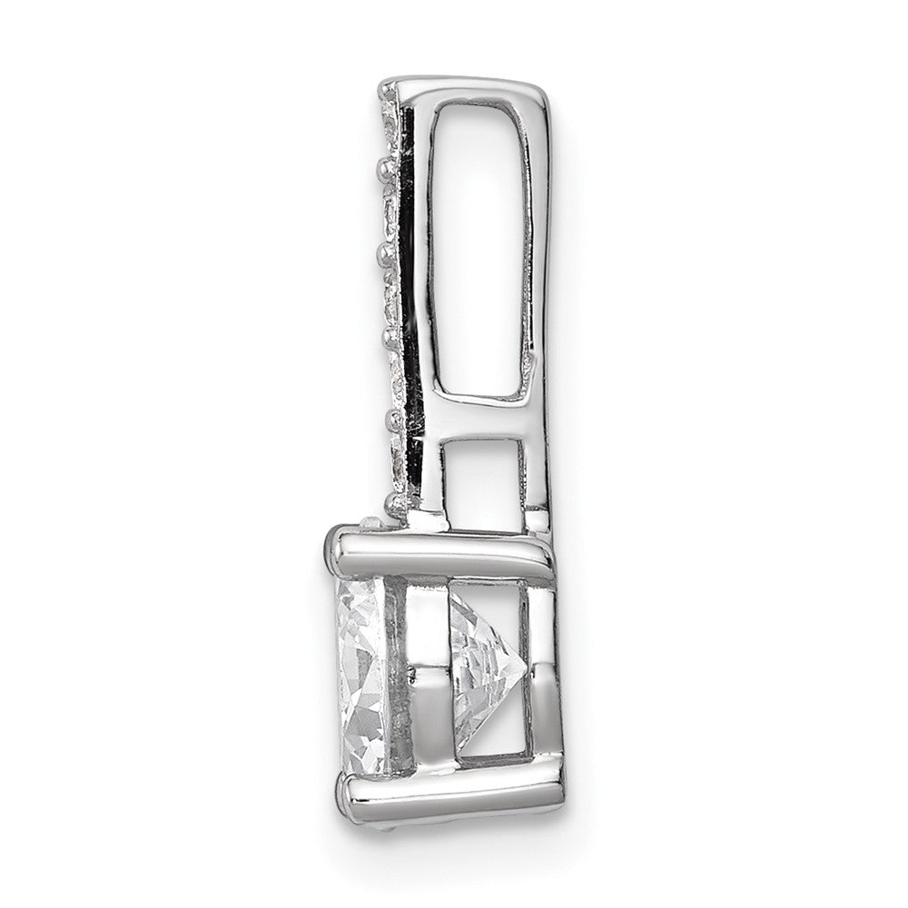 Sterling Silver Rhodium-plated CZ Pendant QP1102