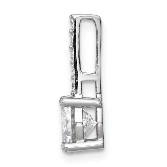 Sterling Silver Rhodium-plated CZ Pendant QP1102