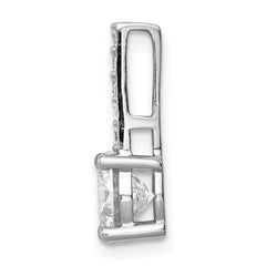 Sterling Silver Rhodium-plated CZ Pendant QP1102