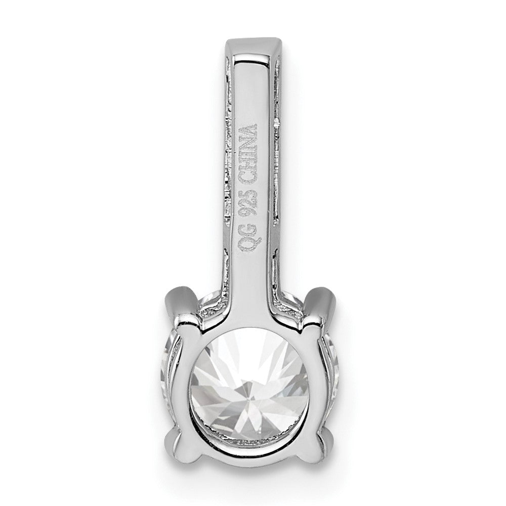 Sterling Silver Rhodium-plated CZ Pendant QP1102