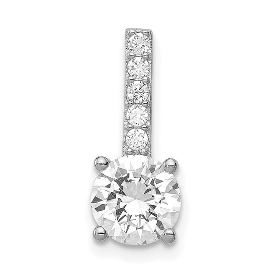 Sterling Silver Rhodium-plated CZ Pendant QP1102