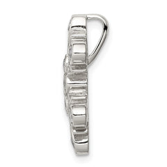 Sterling Silver Rhodium-plated CZ Snowflake Chain Slide QP1127