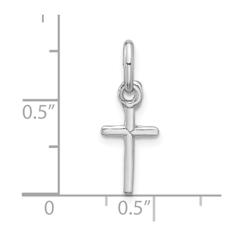 Sterling Silver Rhodium-plated Cross Charm QP1135