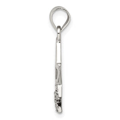 Sterling Silver Rhodium-plated CZ Star Pendant QP1149