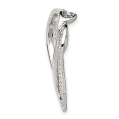 Sterling Silver Rhodium-plated CZ Heart Pendant QP1344