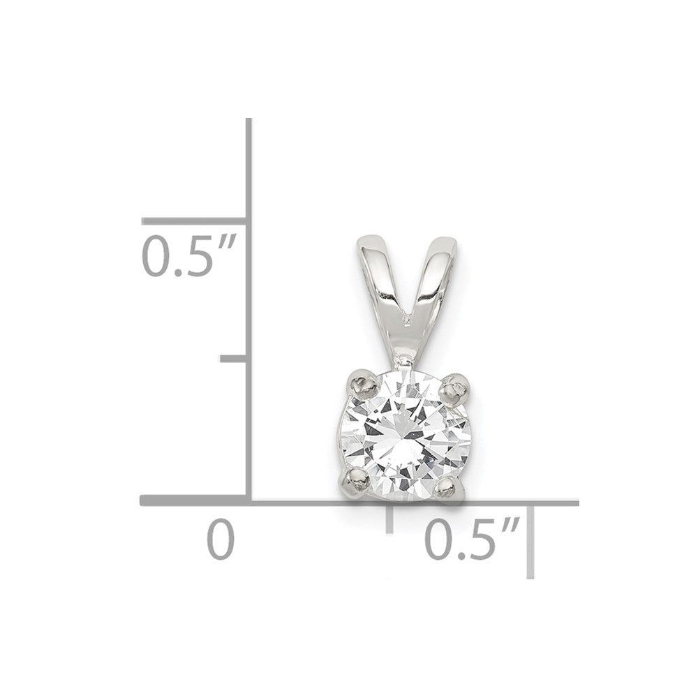 Sterling Silver CZ Pendant QP14