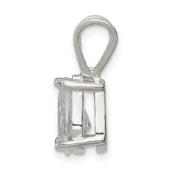 Sterling Silver Pear CZ Pendant QP15