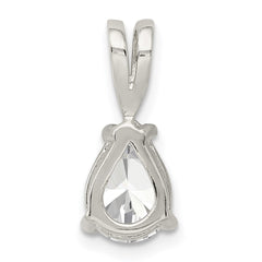 Sterling Silver Pear CZ Pendant QP15