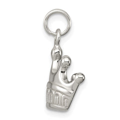Sterling Silver Polished Crown Charm QP1951