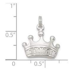 Sterling Silver Polished Crown Charm QP1951