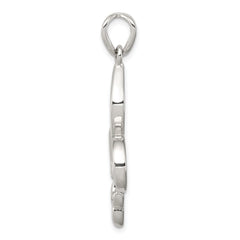 Sterling Silver Cut-Out Fleur de Lis Pendant QP1959