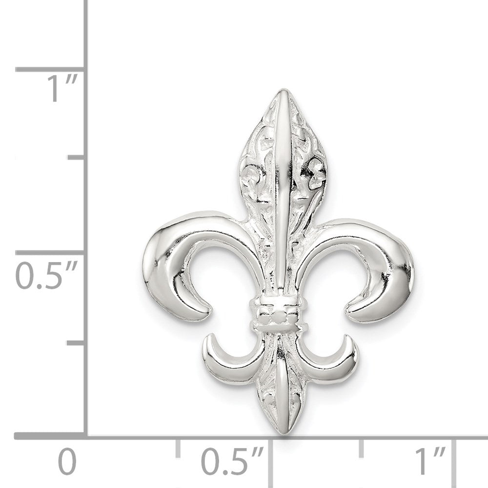 Sterling Silver Fleur De Lis Slide QP1961