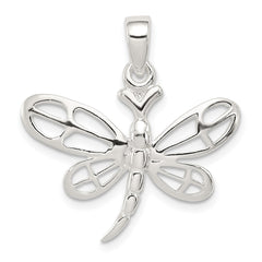 Sterling Silver Polished Dragonfly Pendant QP2144