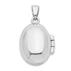 Sterling Silver Rhodium-plated and Antiqued Amethyst Locket QP228