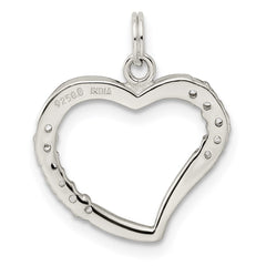 Sterling Silver CZ & Heart Pendant QP2772
