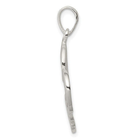 Sterling Silver Polished Love Heart Pendant QP2808