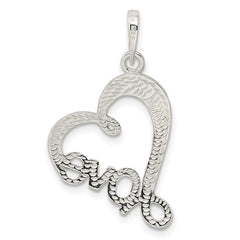 Sterling Silver Polished Love Heart Pendant QP2808