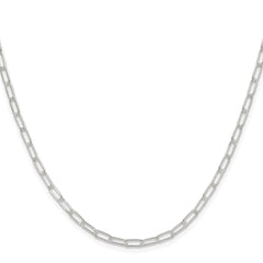 Sterling Silver Rhodium-plated Polished 2.9mm Elongated Cable ChainQPCL060R