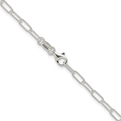 Sterling Silver Rhodium-plated Polished 2.9mm Elongated Cable ChainQPCL060R