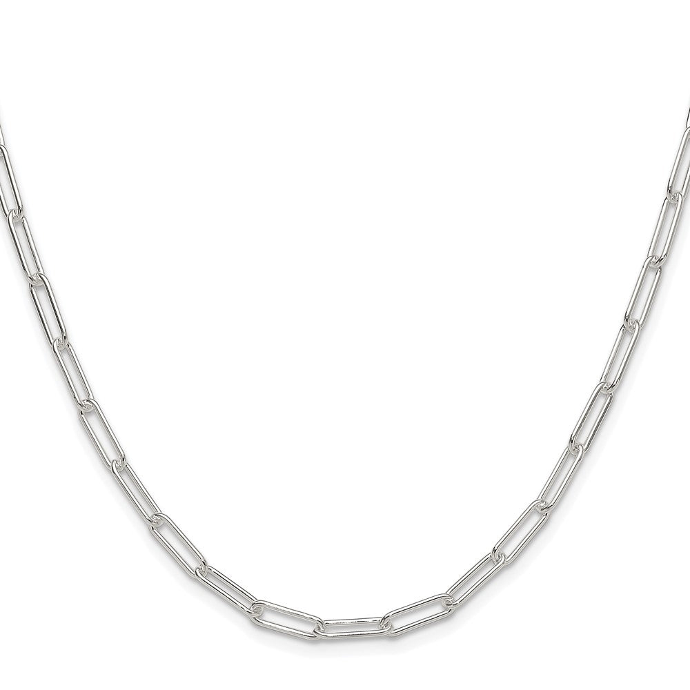 Sterling Silver Rhodium-plated Polished 3.5mm Elongated Cable ChainQPCL100R