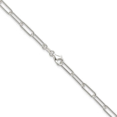 Sterling Silver Rhodium-plated Polished 3.5mm Elongated Cable ChainQPCL100R