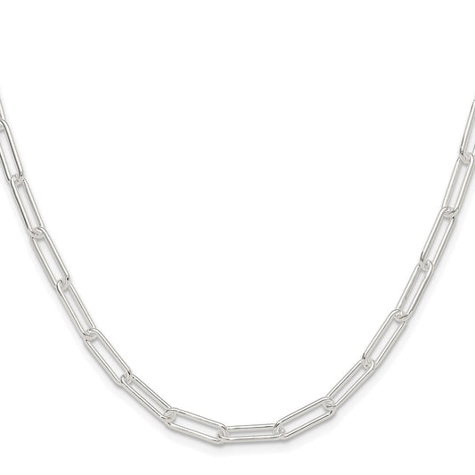 Sterling Silver Rhodium-plated Polished 4.5mm Paperclip ChainQPCL120R