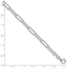 Sterling Silver Rhodium-plated Polished 4.5mm Paperclip Chain QPCL120R-8