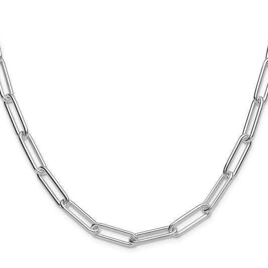 Sterling Silver Polished 6.5mm Paperclip ChainQPCL180