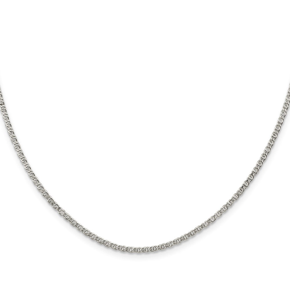 Sterling Silver 2mm Fancy Anchor Pendant ChainQPE17