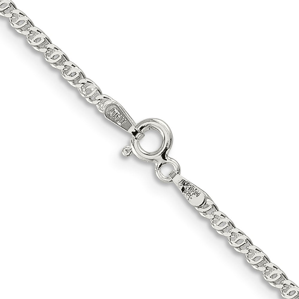 Sterling Silver 2mm Fancy Anchor Pendant ChainQPE17