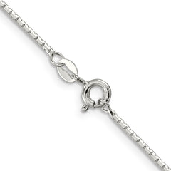 Sterling Silver 1.2mm 8 Sided Diamond-cut Mirror Box ChainQPE37