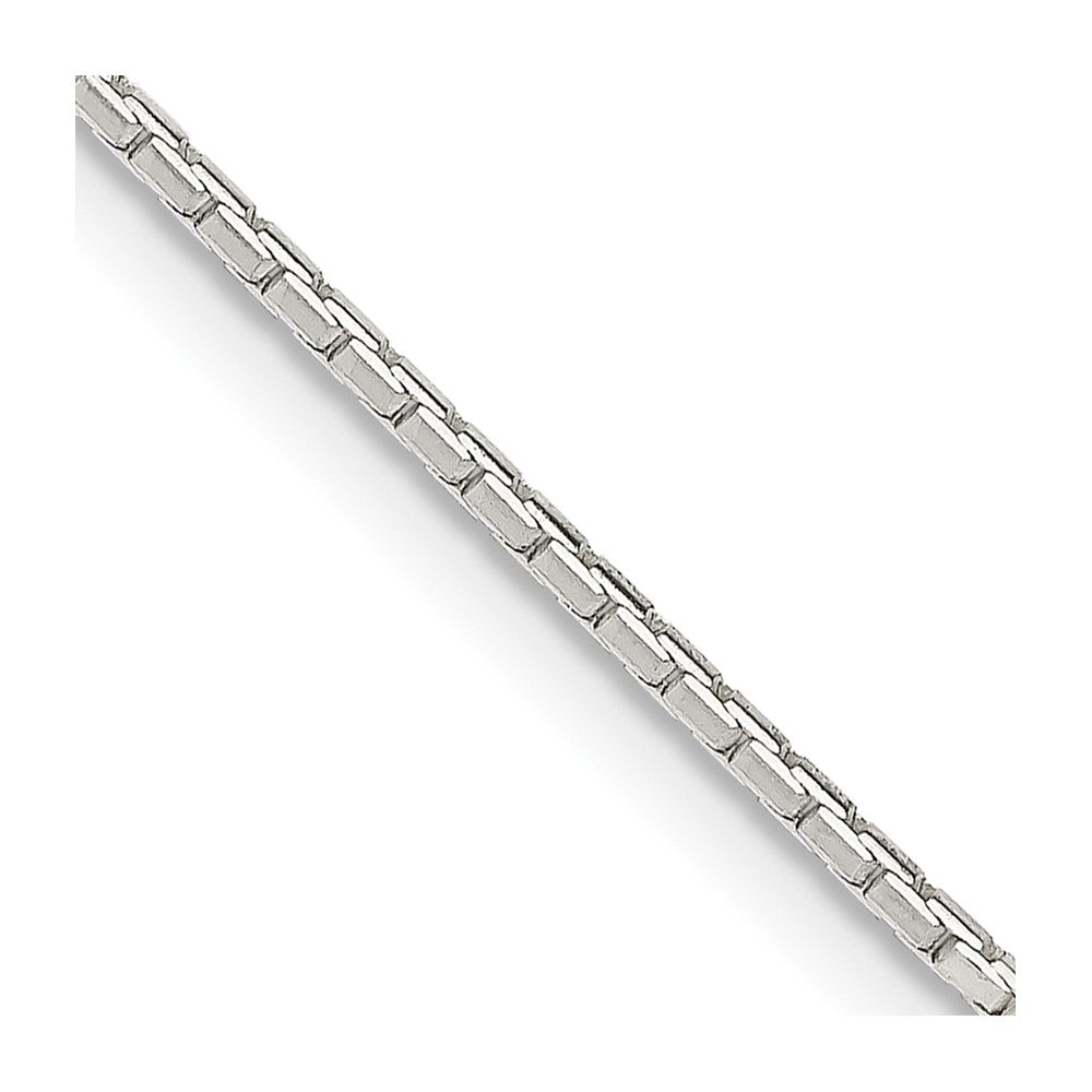 Sterling Silver 1.2mm 8 Sided Diamond-cut Mirror Box ChainQPE37