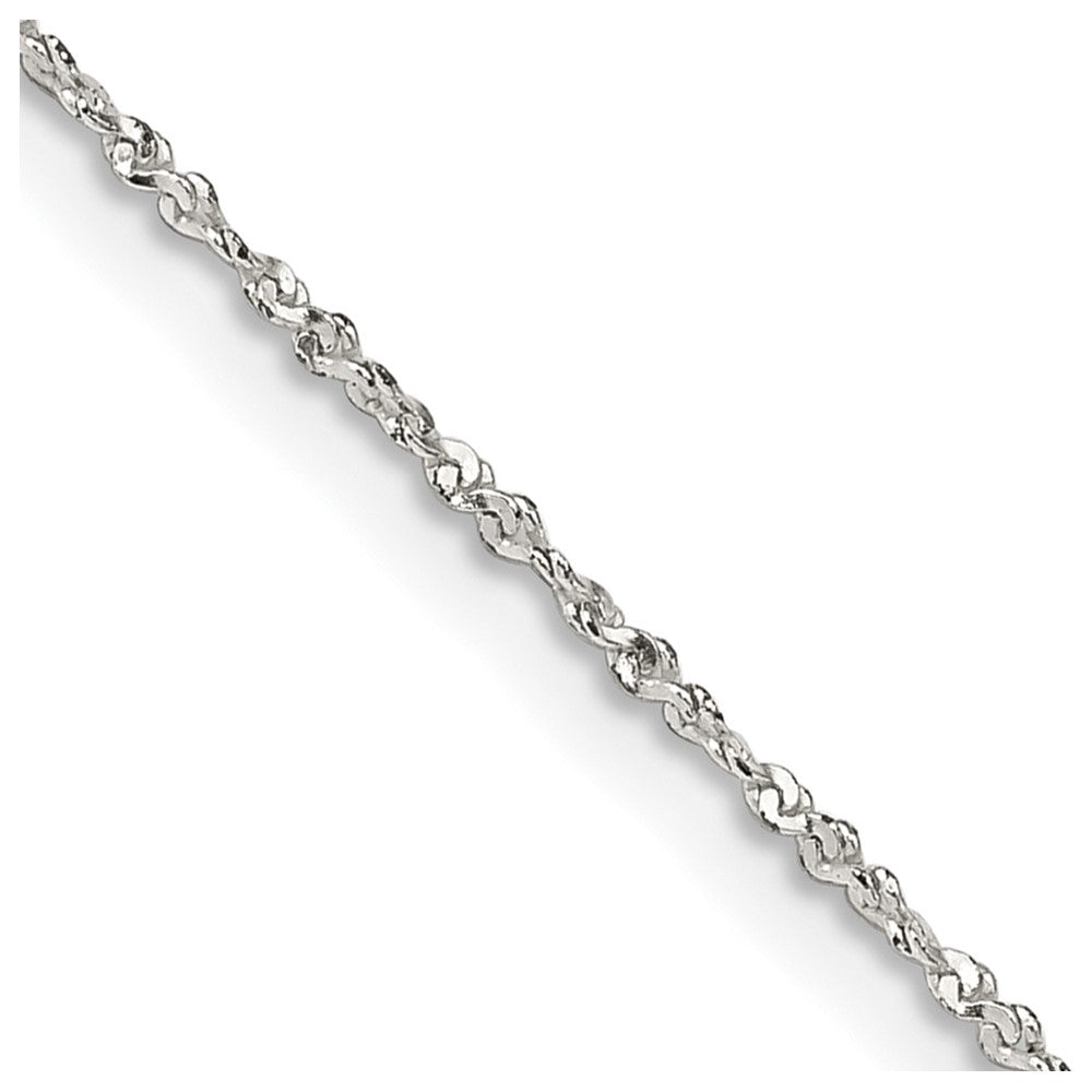 Sterling Silver 1mm Twisted Serpentine ChainQPE38