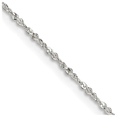 Sterling Silver 1mm Twisted Serpentine ChainQPE38
