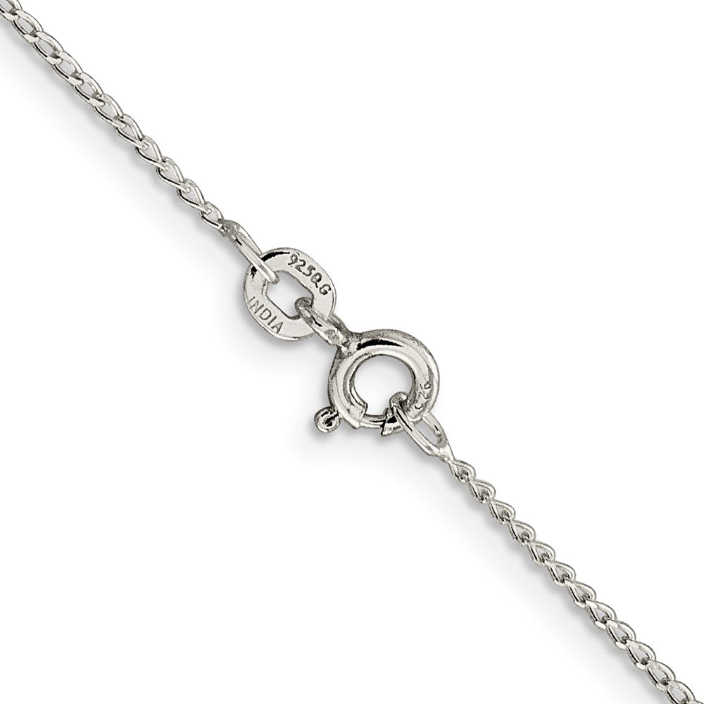 Sterling Silver 1mm Open Elongated Link Curb ChainQPE42