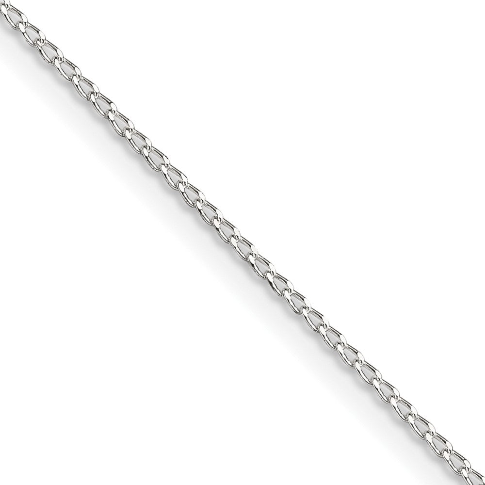 Sterling Silver 1mm Open Elongated Link Curb ChainQPE42