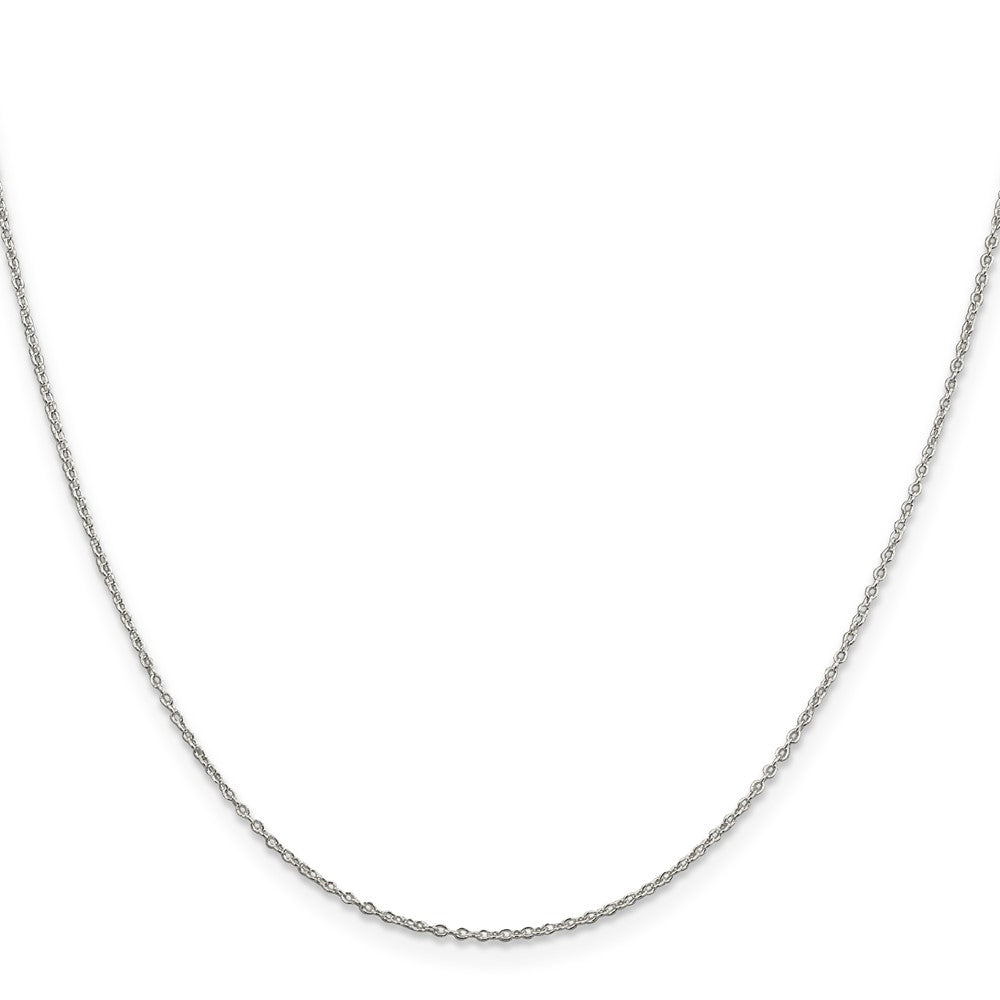 Sterling Silver Rhodium-plated 1.1mm Forzantine Cable ChainQPE45R