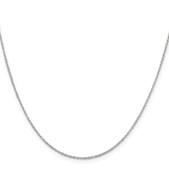 Sterling Silver Rhodium-plated 1.1mm Forzantine Cable ChainQPE45R