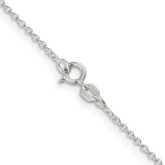 Sterling Silver Rhodium-plated 1.1mm Forzantine Cable ChainQPE45R