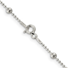 Sterling Silver 1.15mm Diamond-cut Fancy Beaded ChainQPE54