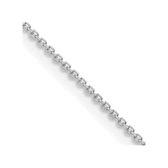 Sterling Silver Rhodium-plated 1mm 8 Sided Diamond-cut Cable ChainQPE64R