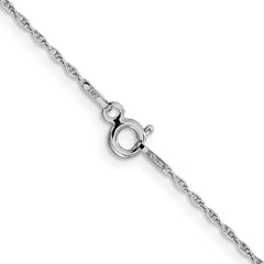 Sterling Silver Rhodium-plated 1.25mm Loose Rope ChainQPE65R