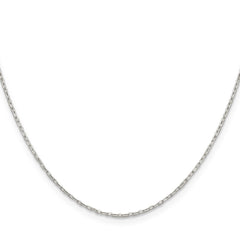 Sterling Silver 1mm Diamond-cut Long Link Cable ChainQPE68