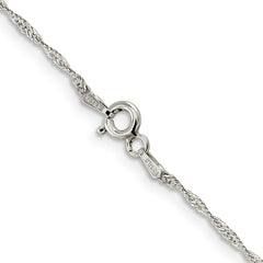 Sterling Silver 1mm Diamond-cut Long Link Cable ChainQPE68