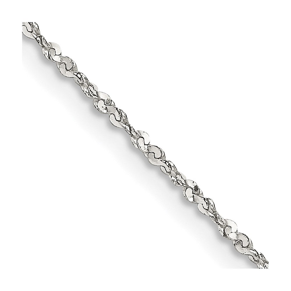 Sterling Silver 1.2mm Twisted Serpentine ChainQPE70