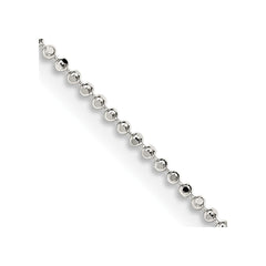 Sterling Silver 1.05mm Square Fancy Beaded ChainQPE73