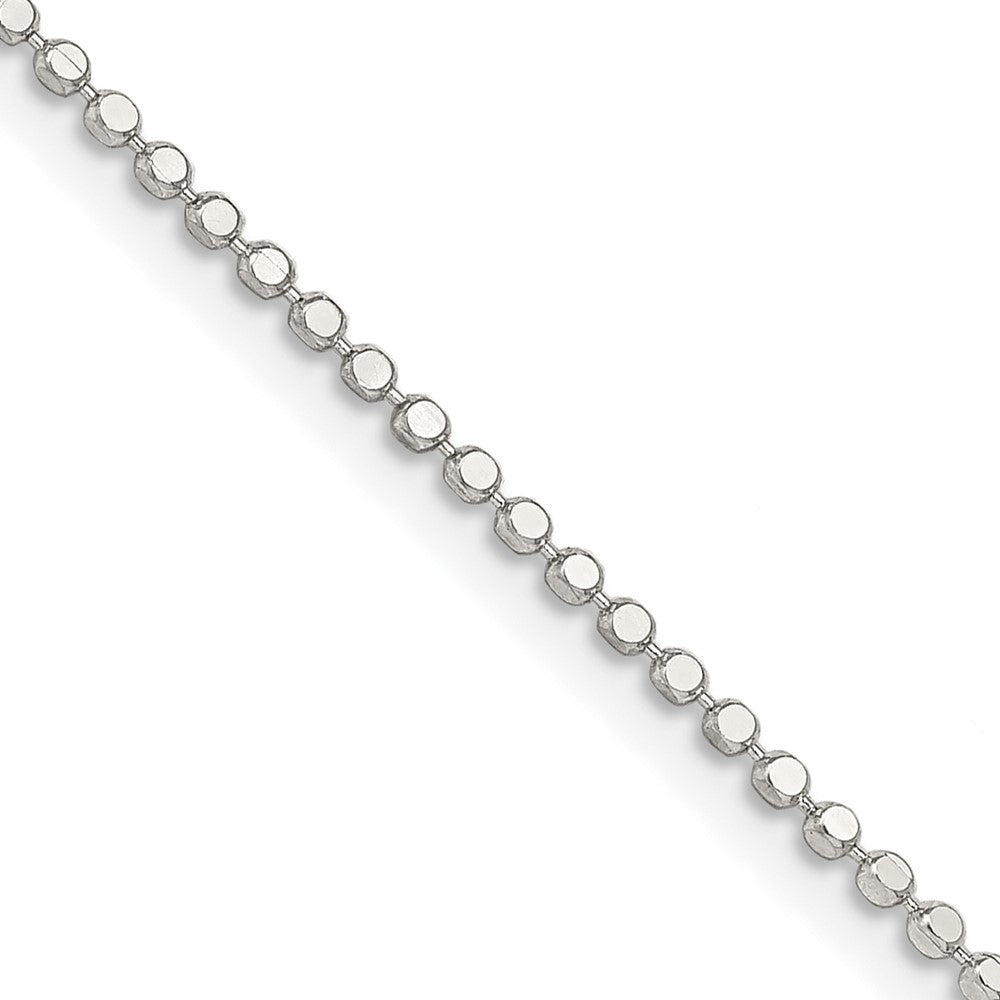 Sterling Silver 1.15mm Square Fancy Beaded ChainQPE74