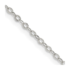 Sterling Silver 1.5mm Flat Open Oval Cable ChainQPE79